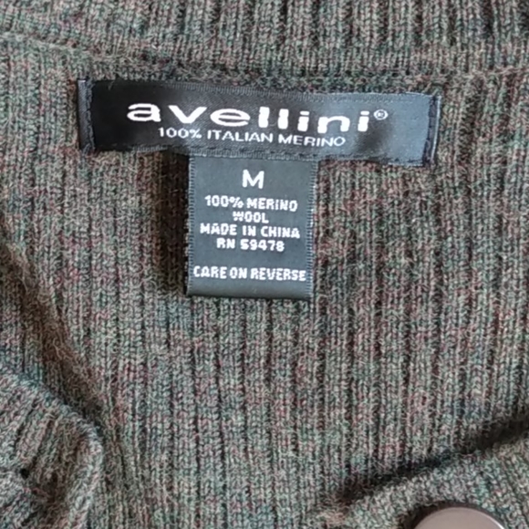 Avellini merino wool cardigan Medium - Picture 3 of 4